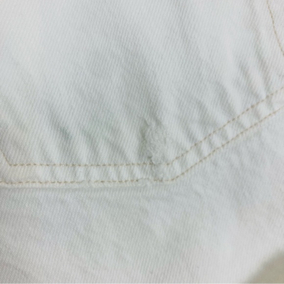 AGOLDE Parker Long white denim cut off shorts. Size 27. - Picture 3 of 6